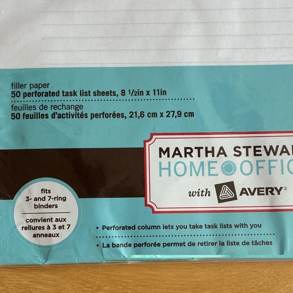 Martha Stewart with Avery Paper Dividers & Filler Paper 5-Tab Letter Blue White